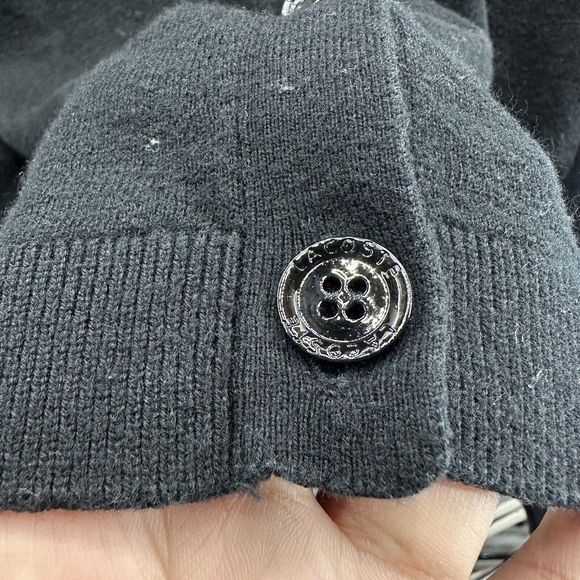 Lacoste Womens Cardigan Size 36 Black Button Up Long Sleeve Sweater - Picture 3 of 12